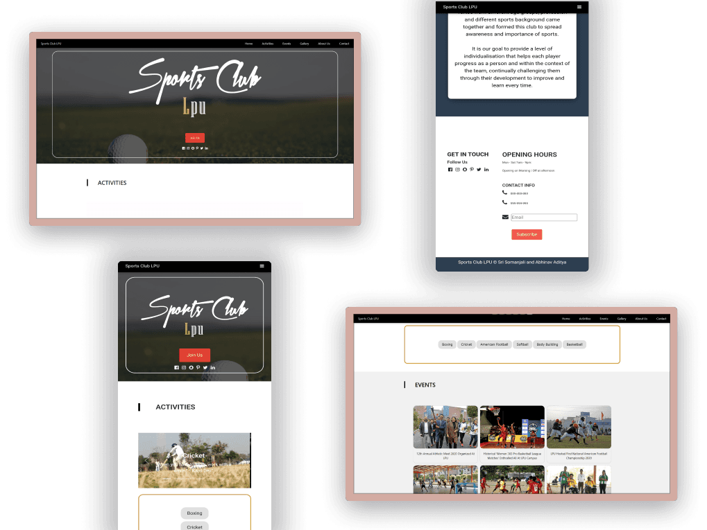 SPORTS CLUB LPU Project